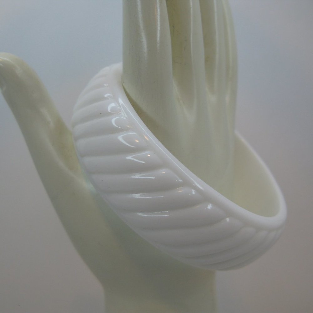 White Textured Plastic Bangle Bracelet